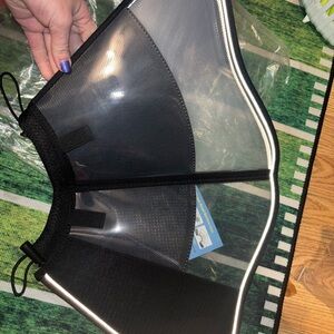 Black and Clear Pet Recovery Collar 13” - 17.3”